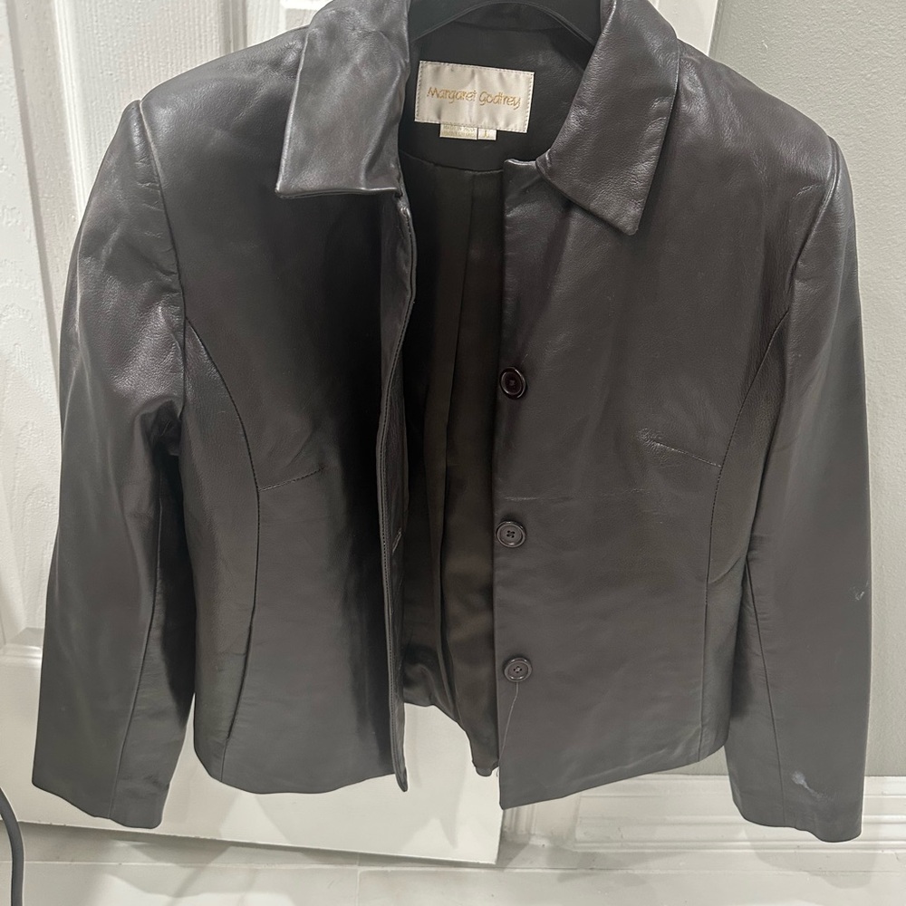 Elegant Black Leather Jacket by Andrew Marc